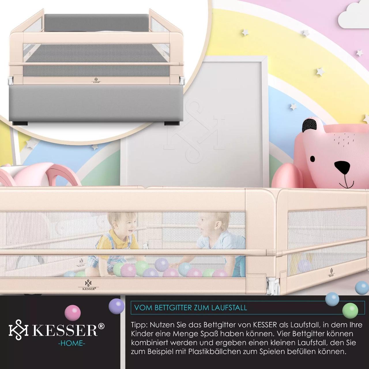 Огородження дитячого ліжка KESSER 200 см Бежевий - фото 6 Огородження дитячого ліжка KESSER 200 см Бежевий - фото 6