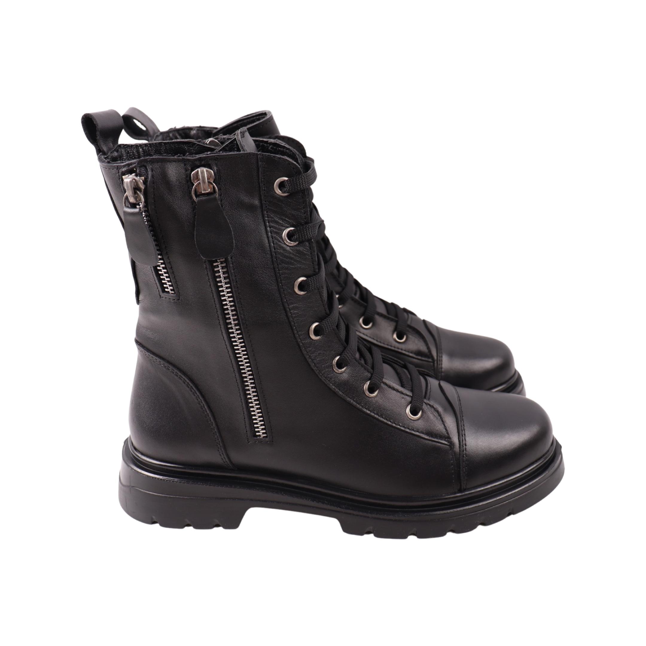 Ботинки женские AQUAMARIN натуральная кожа р. 39 Черный (2503-24ZHC)