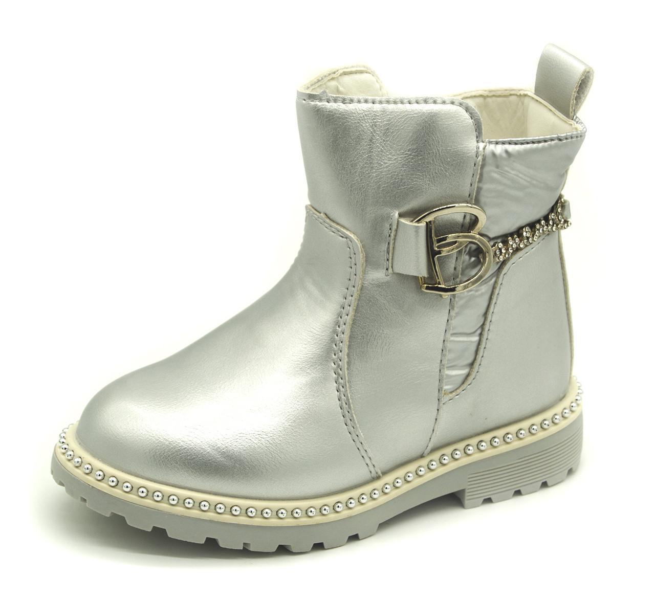 Ботинки демисезонные для девочки Lilin CL2-8 р. 23/15 см Серебристый (1492312905) - фото 2