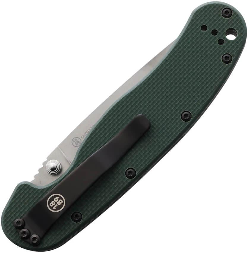 Ніж Ontario Rat Model 1 Forest Green G-10 S35VN Stonewash (8992) - фото 3