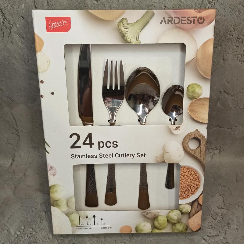 Набор столовых приборов Ardesto Gemini Hammered (AR1924HS)