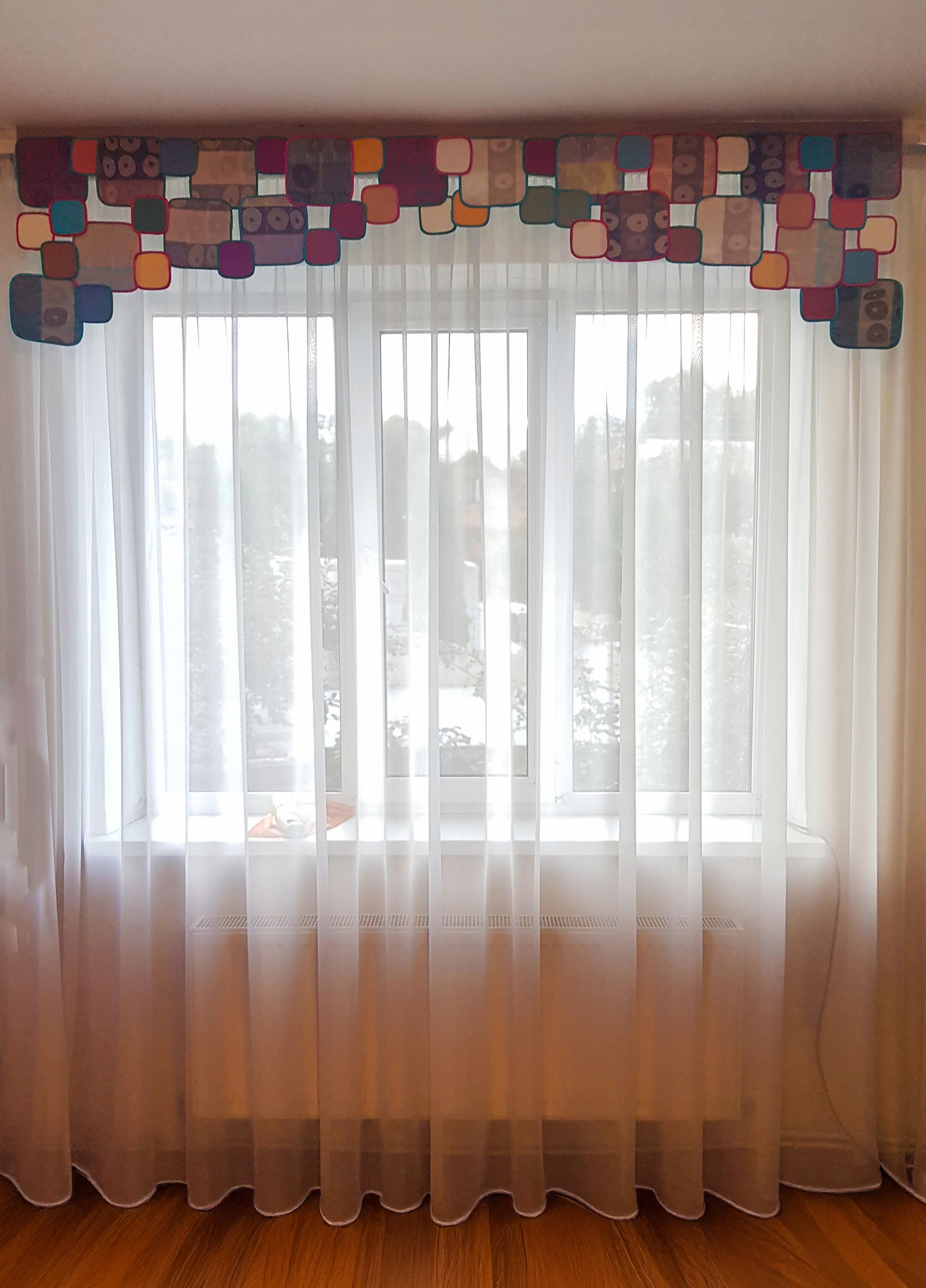 Ламбрекен жесткий Firanka Пазлы Абстракция 2 м Разноцветный (5_2_4ж)