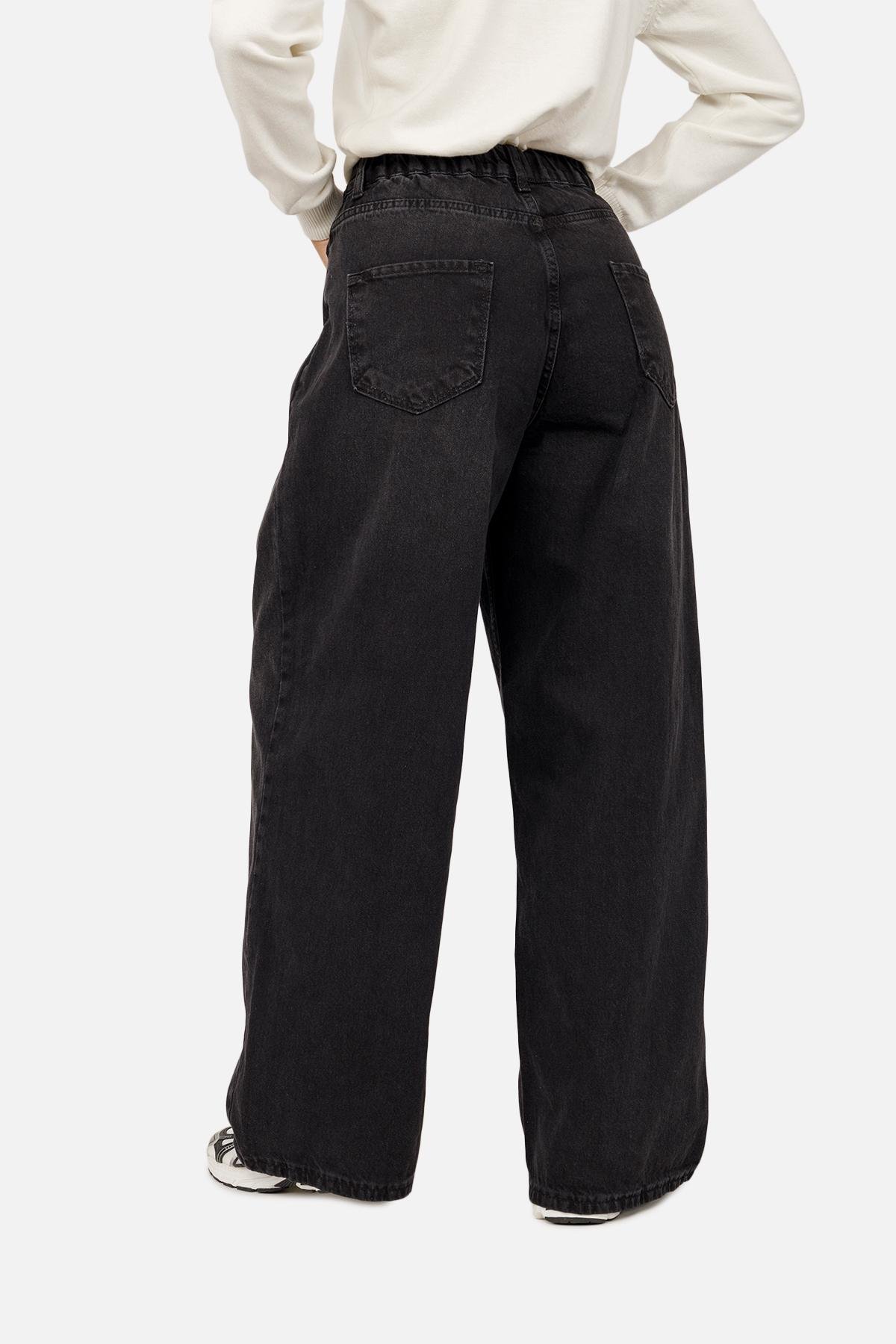 Джинси жіночі wide leg р. 46 Чорний (SKT001026579) - фото 3 Джинси жіночі wide leg р. 46 Чорний (SKT001026579) - фото 3