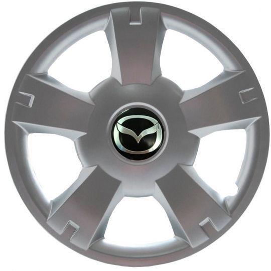 Автомобильные колпаки SKS 201 R14 с логотипом Mazda 4 шт. Серебристый