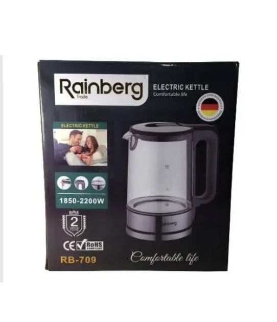 Чайник електричний Rainberg RB-709 з підсвіткою скляний Чорний (GR-04425) - фото 3 Чайник електричний Rainberg RB-709 з підсвіткою скляний Чорний (GR-04425) - фото 3