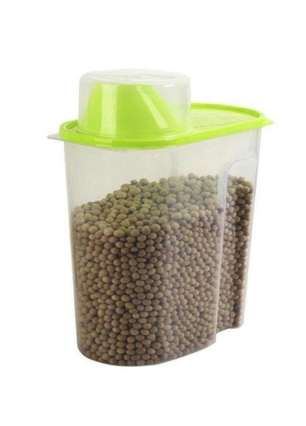 Контейнер для хранения сыпучих продуктов Stenson 15х8,5х27 см Зеленый (WHW20475-6M)