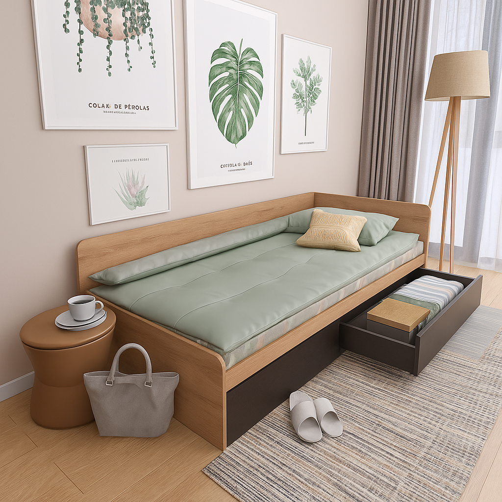 Кровать детская с ящиками Еверест 800 ЩИТ ДСП Крафт золотий/Венге (е-207482)