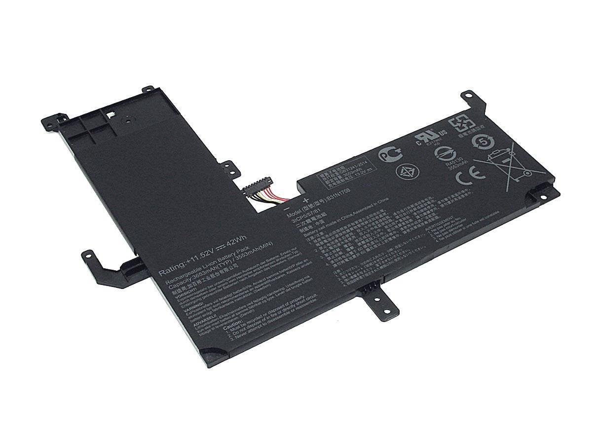 Аккумулятор для ноутбука Asus B31N1708 VivoBook Flip 15 TP510 11,52 V 3653 mAh OEM Black