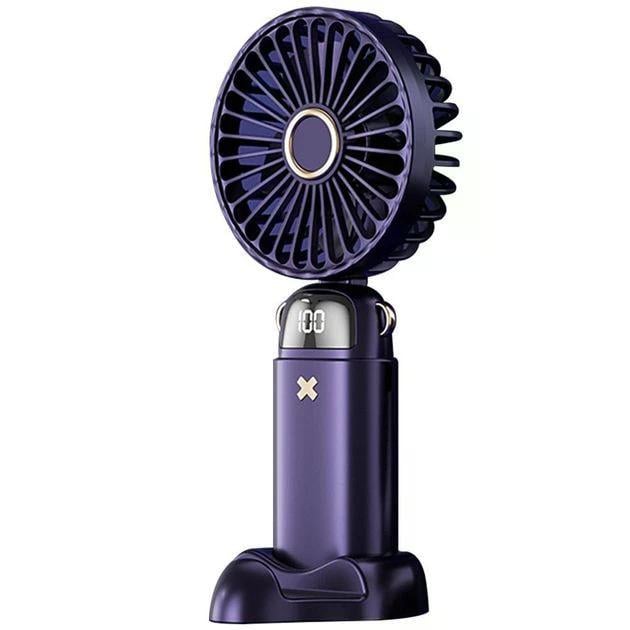 Портативный вентилятор Mini fan XL-880 с подставкой для телефона и дисплеем Ø 9 см (b12eee89)