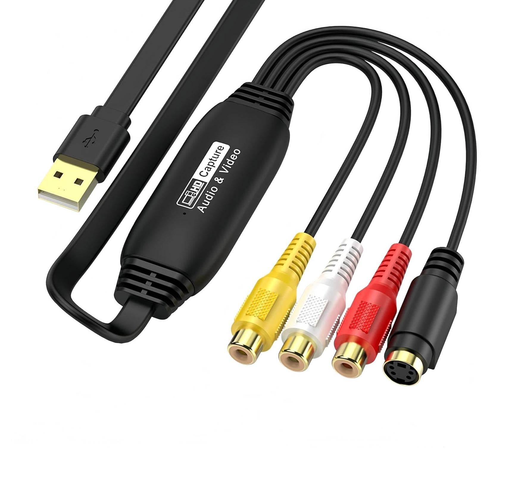 Видеоконвертер AV RCA на USB карта видеозахвата аналогового видео в 1080p для ПК/ноутбука (00-00026871)