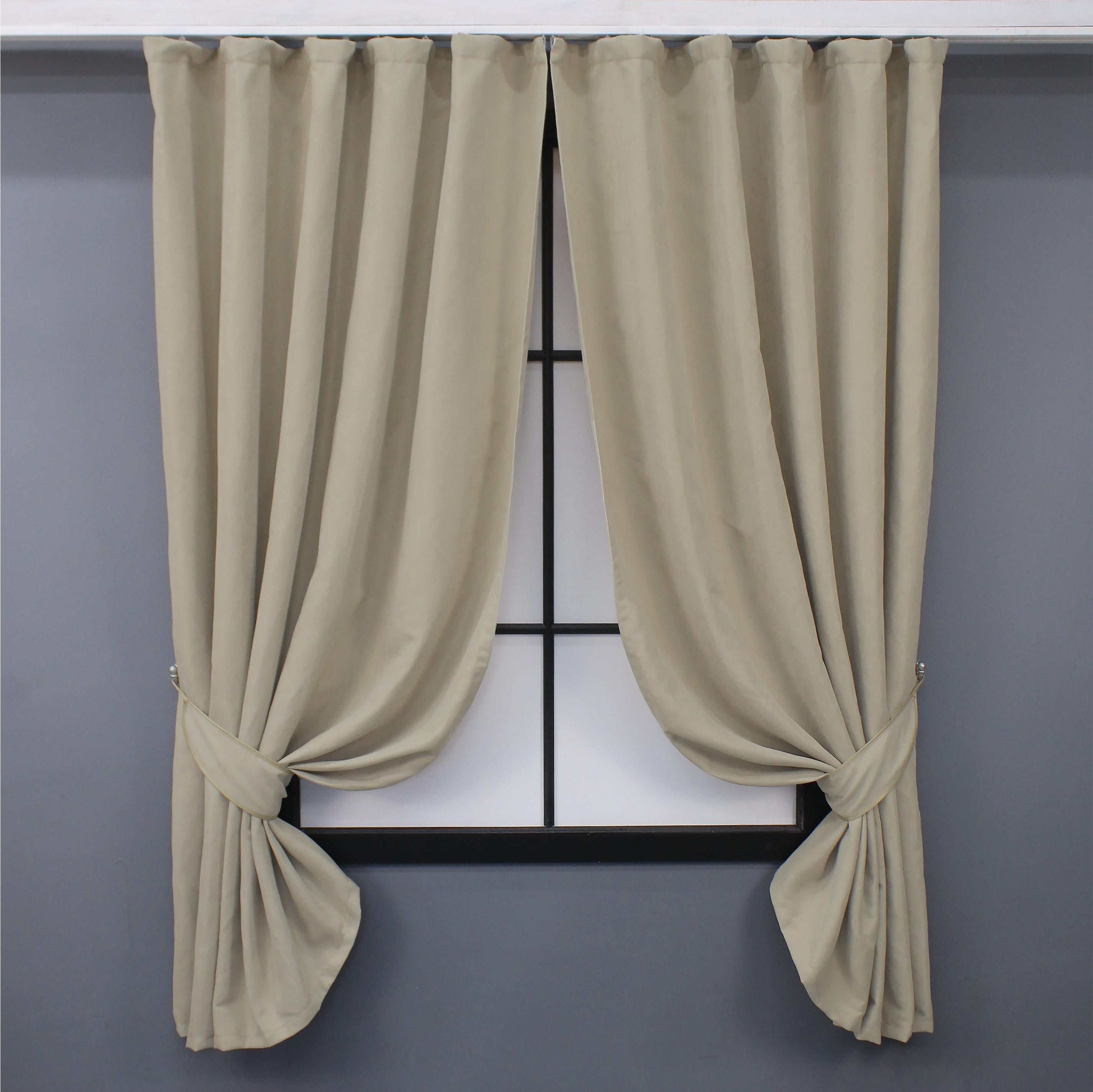 Комплект коротких штор VR-Textil микровелюр Petek №1488ш 130х170 см 2 шт. Бежевый (35-0235)