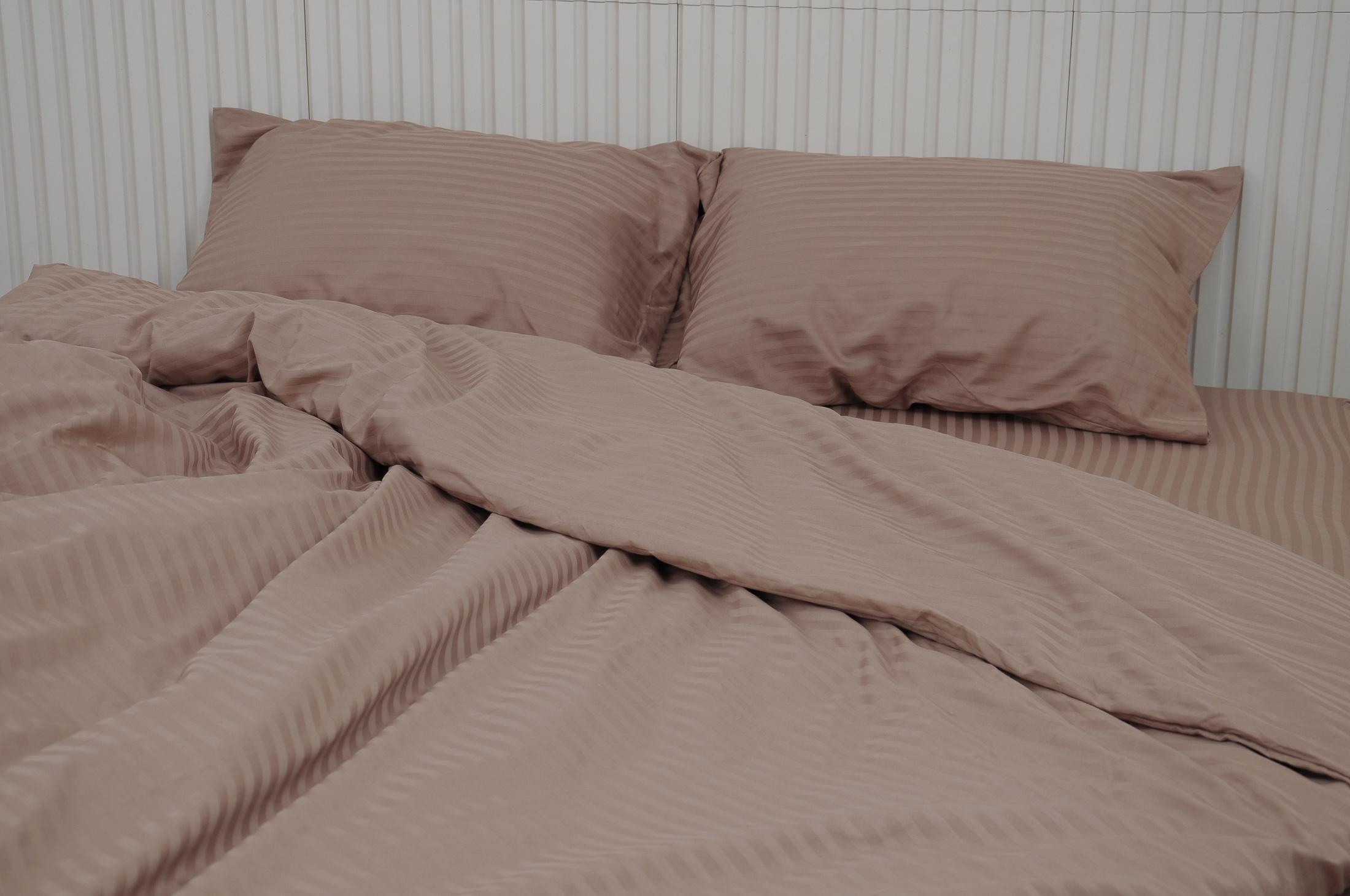 Комплект постельного белья двуспальный Amore 1318L страйп-сатин Капучино (KPB-A2-ST240Lux-1318L-Cappuc70x70_) - фото 4 Комплект постельного белья двуспальный Amore 1318L страйп-сатин Капучино (KPB-A2-ST240Lux-1318L-Cappuc70x70_) - фото 4