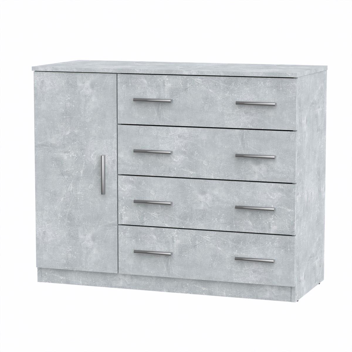 Комод Компаніт 4+1Б 105,4х44,8х84,9 см Бетон (16975)