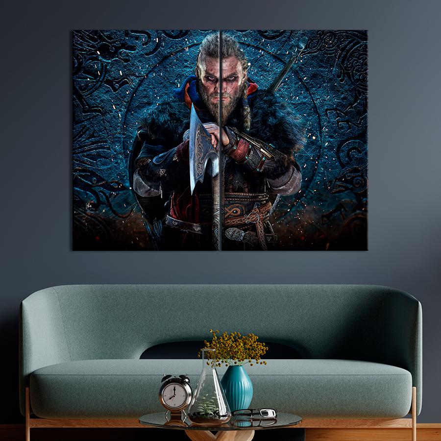 Настенний декор Лидер асов Один Assassin’s Creed Valhalla 111x81 см (A208-2)