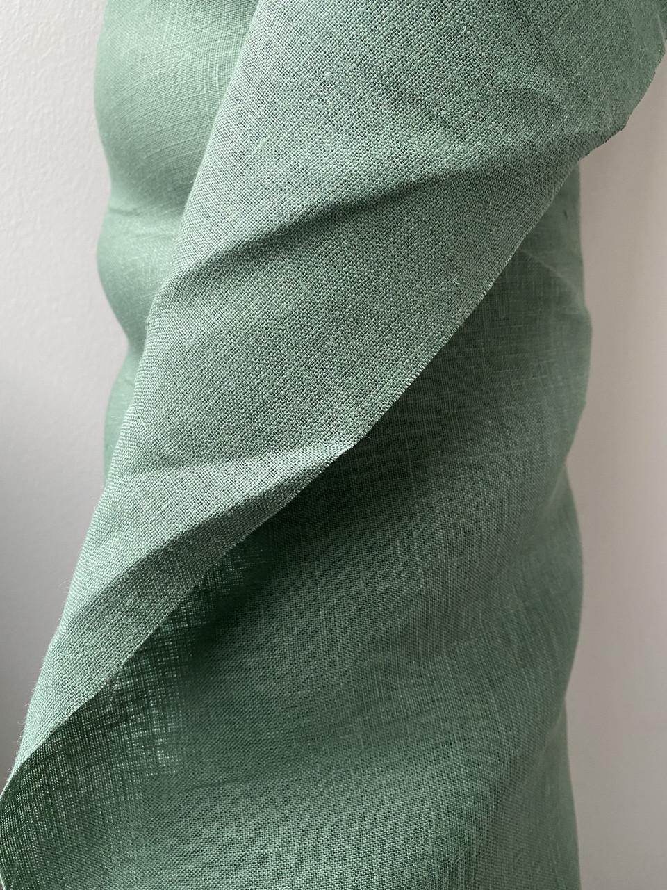 Ткань LINEN PLUS 100% лен 150 см 176 Зеленый - фото 4 Ткань LINEN PLUS 100% лен 150 см 176 Зеленый - фото 4
