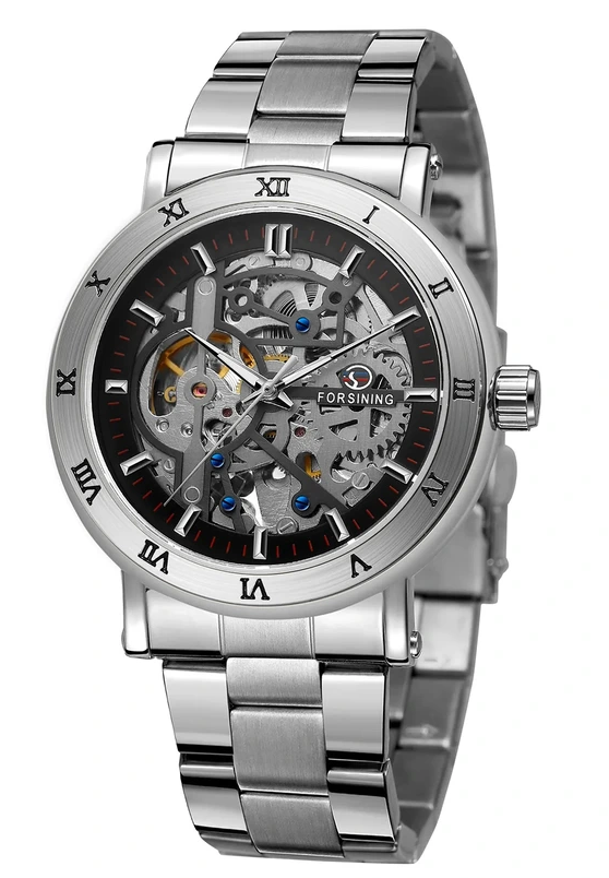 Наручные часы Forsining 8253 Silver/Black