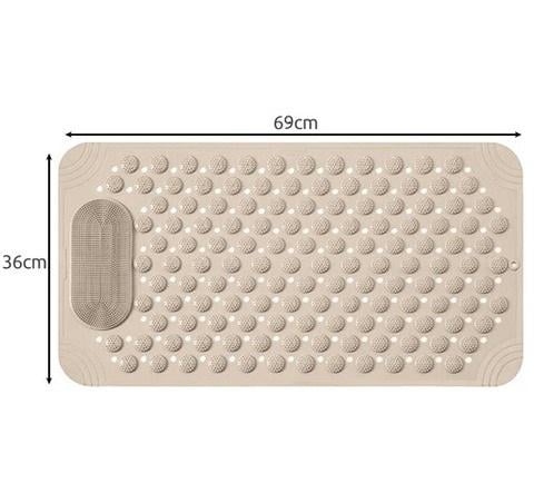 Килимок протиковзкий масажний водонепроникний для ванни/душа/басейну/сауни Бежевий - фото 2