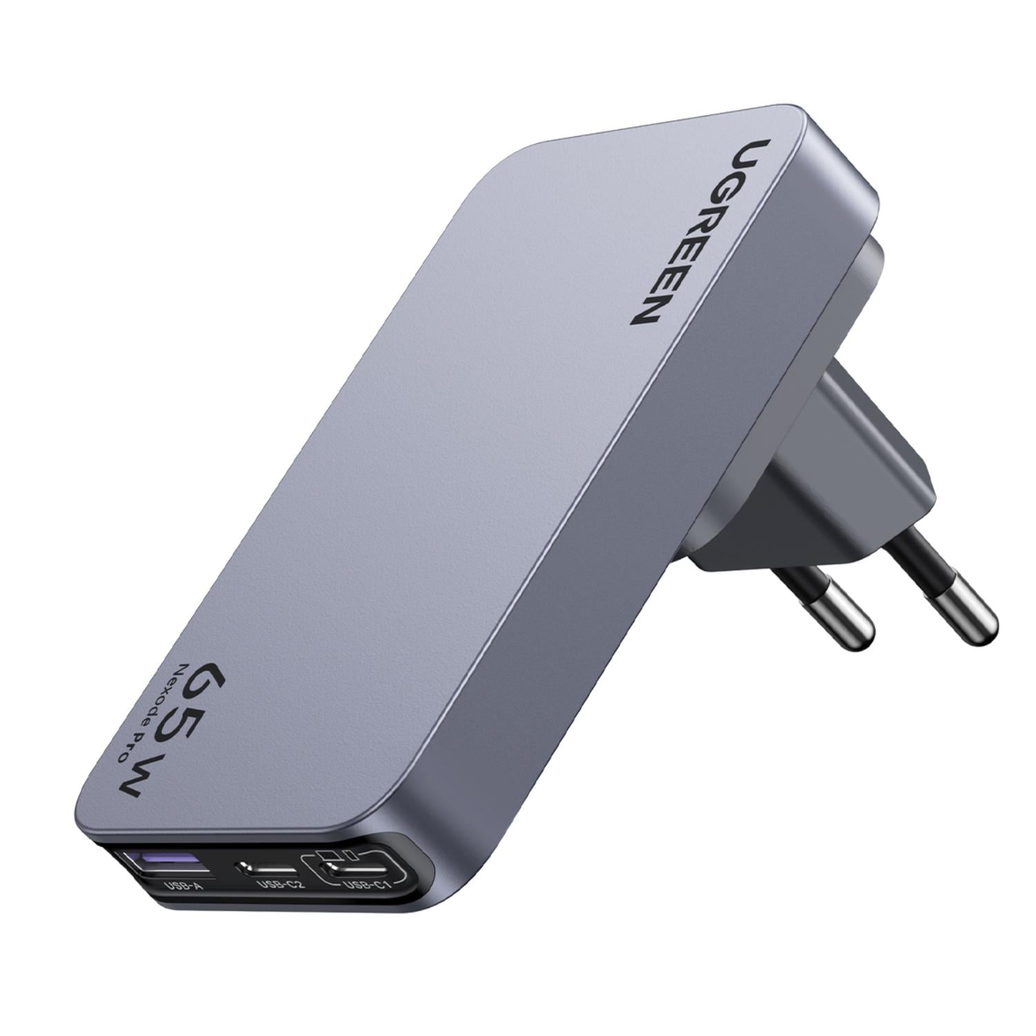 Зарядное устройство для UGREEN Nexode Pro X753 65 Вт 3 порта 2 USB-C/1 USB-A GaN Серый (25356)