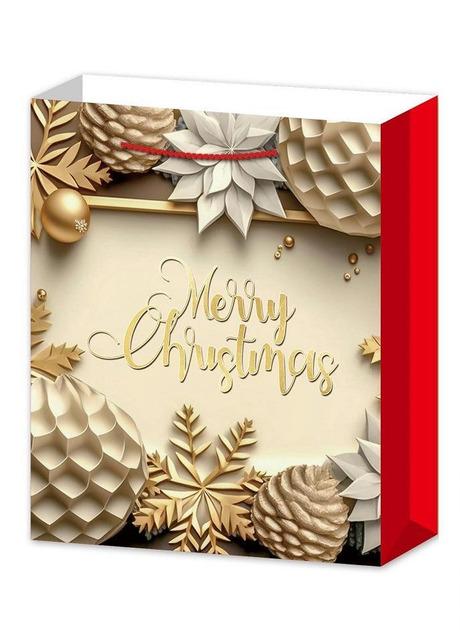 Пакет новогодний бумажный Merry Christmas S 18x24 см (R96637-S)