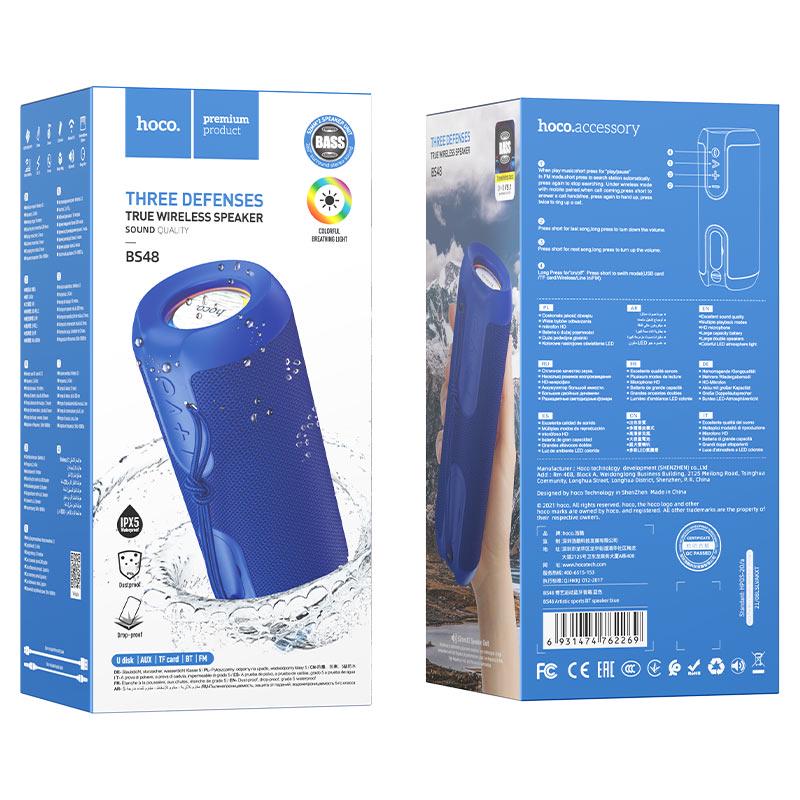 Портативная акустика Hoco Portable Speaker BS48 Blue - фото 3