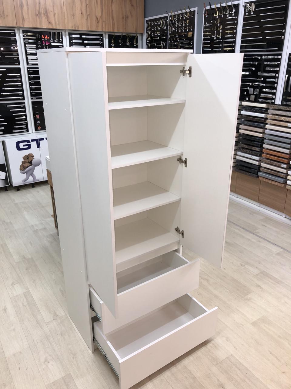 Шафа Кватро 2/2 з полицями 800х1990х470 мм Білий - фото 4 Шафа Кватро 2/2 з полицями 800х1990х470 мм Білий - фото 4