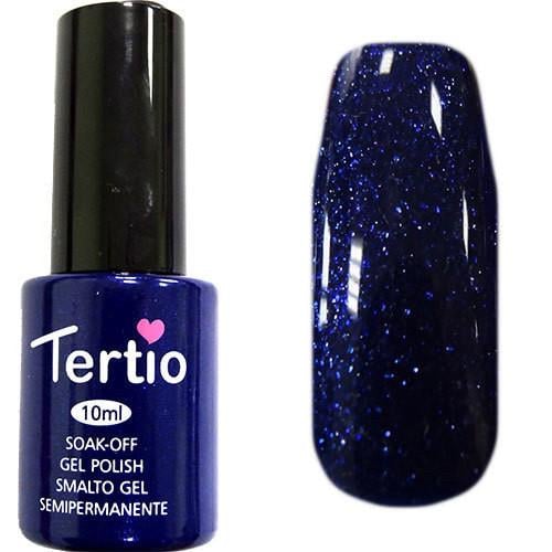Гель-лак Tertio 030 Темно-синій із блакитним і синім мікроблеском