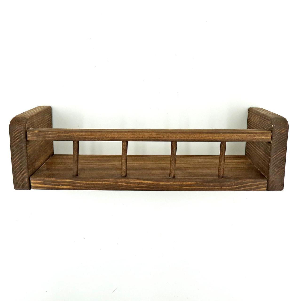 Полка настенная из дерева Эврика 40 см Капучино (НСП-408209)