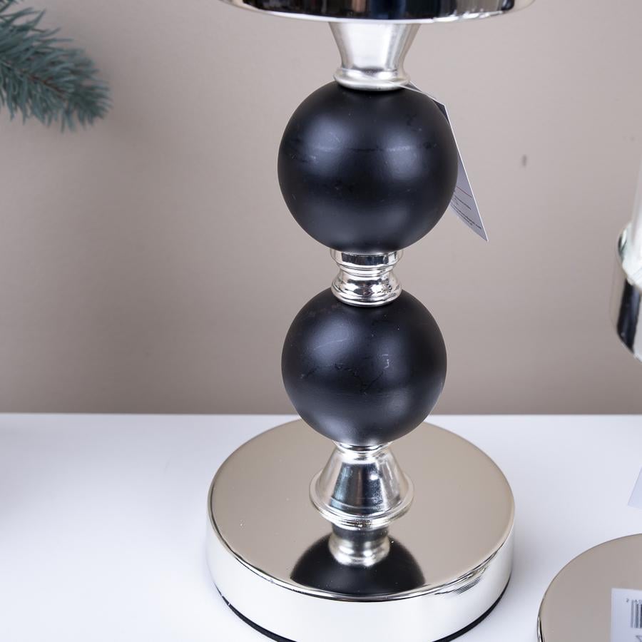 Срібні Підсвічники з чорними кулями 3 шт. (7391-3) - фото 2 Срібні Підсвічники з чорними кулями 3 шт. (7391-3) - фото 2