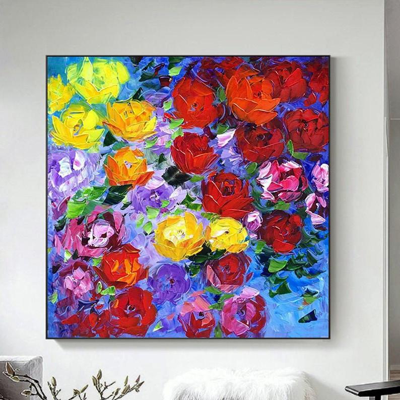 Картина на полотні ArtSale Квіти 70х70 см flwr0127