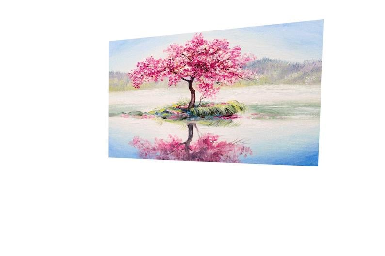 Картина на холсте KIL Art Розовое дерево сакура 81x54 см (64)
