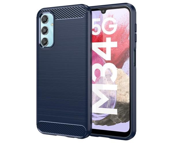  Чехол-накладка Polished Carbon для Samsung Galaxy A24 4G / M34 5G Синий