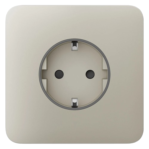 Фронтальная панель Ajax SoloCover basic type F для встроенной розетки Слоновая кость (31022079)