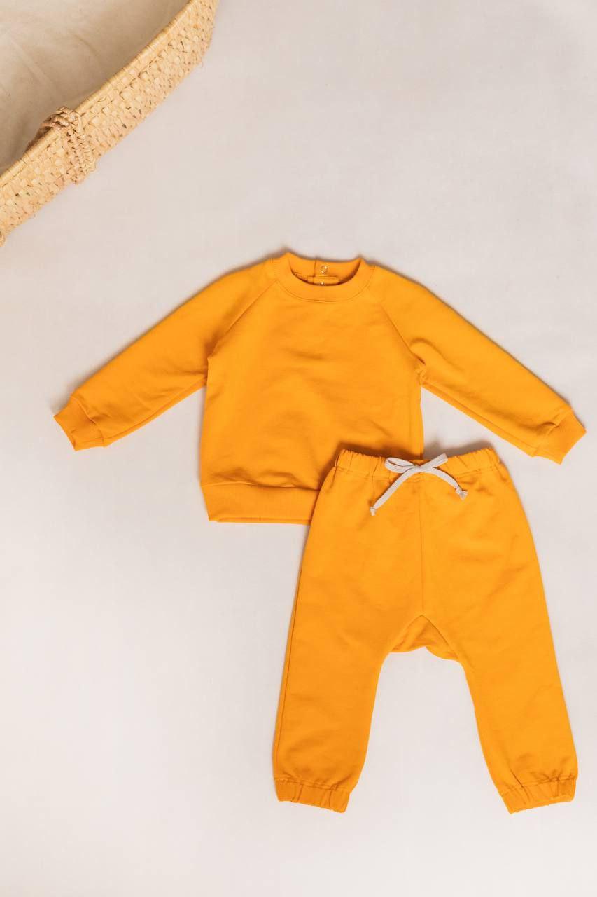 Детский костюм для малыша кофта и штанишки 74 см Горчичный (2683799399) - фото 4