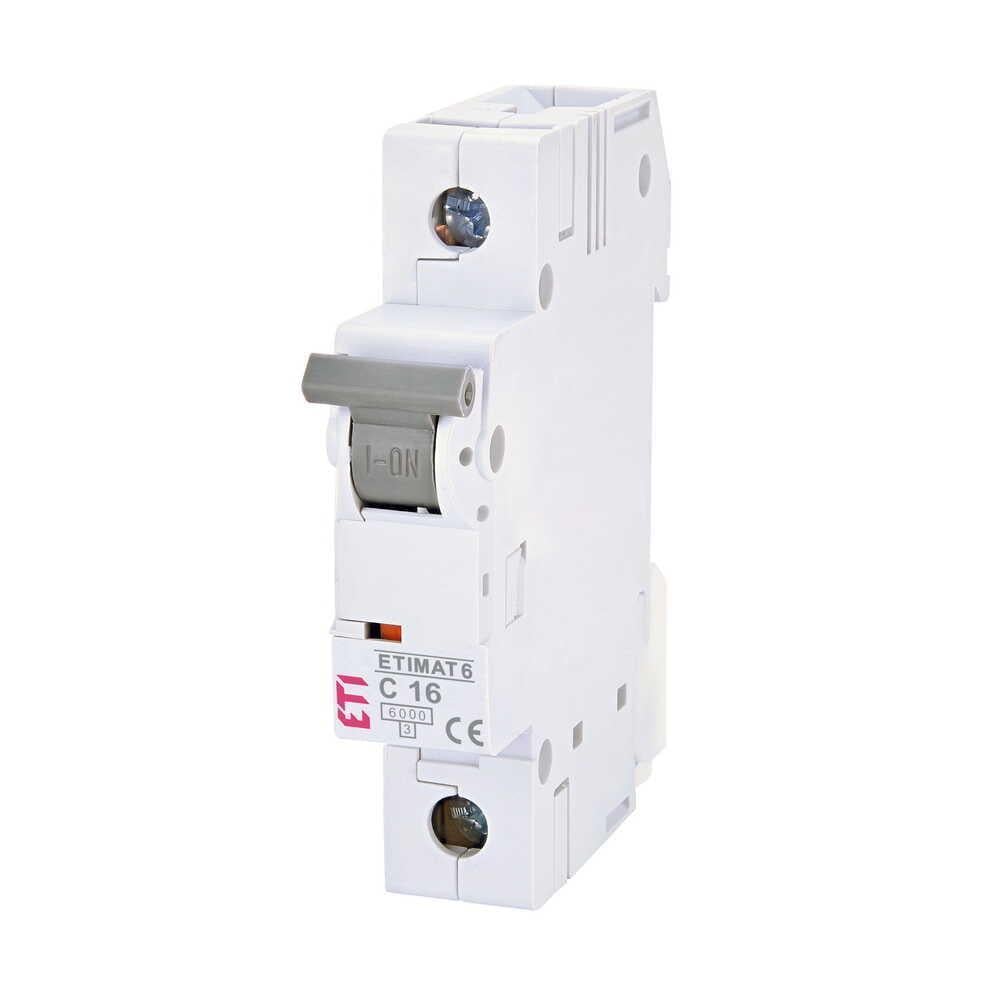 Автоматический выключатель ETI ETIMAT6 1р C16 6 кА (2141516)