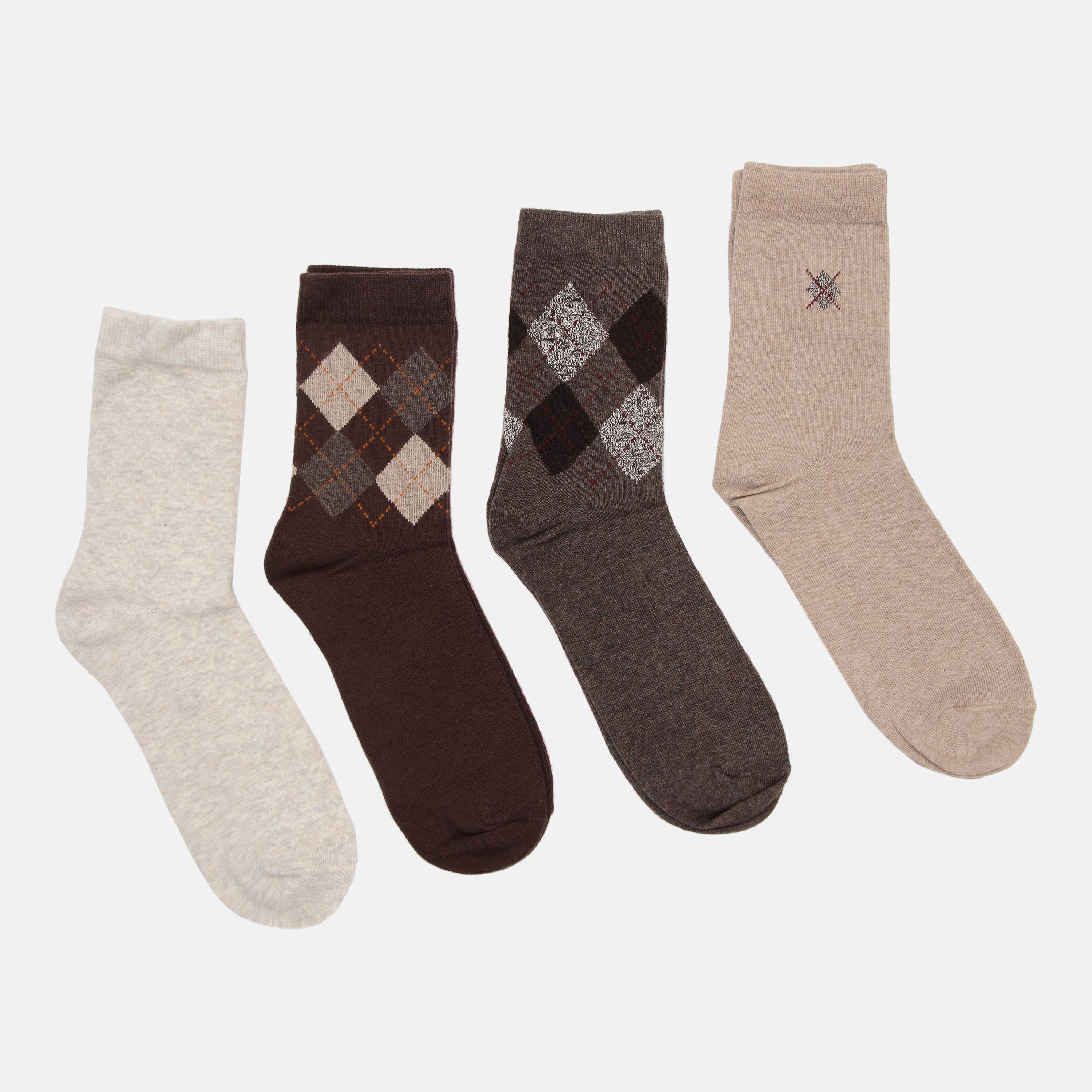 Шкарпетки C&A 4 пари р. 35-38 Бежевий/Сірий (2242379840401)