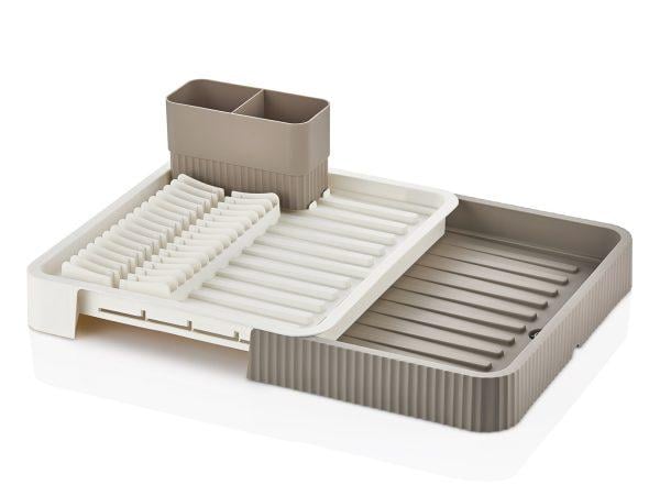 Сушилка для посуды раздвижная одноярусная Лате с белым