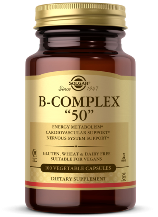 Комплекс витаминов группы В Solgar B-Complex 50 100 капсул