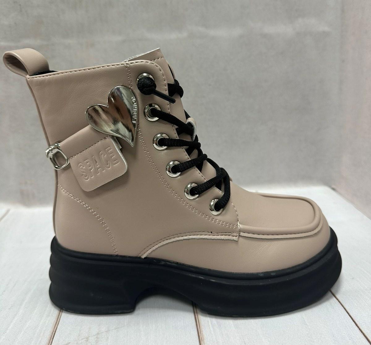 Черевики підліткові зимові Jong Golf на овчині р. 38 Бежевий (12574913)