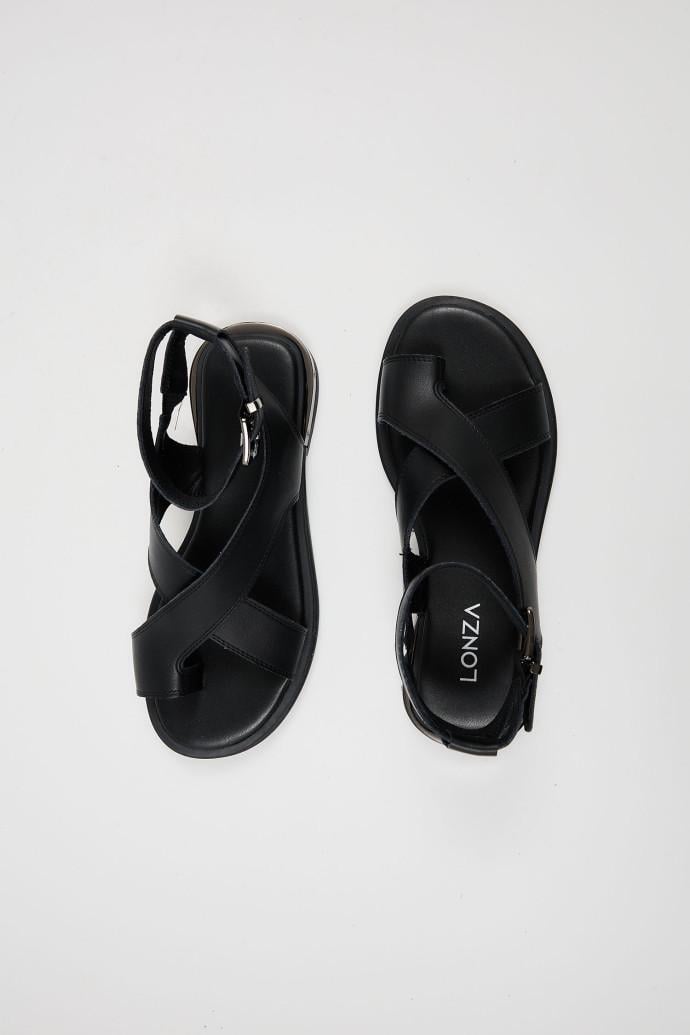 Босоніжки жіночі LONZA шкіряні р. 36 Чорний (196072) - фото 2