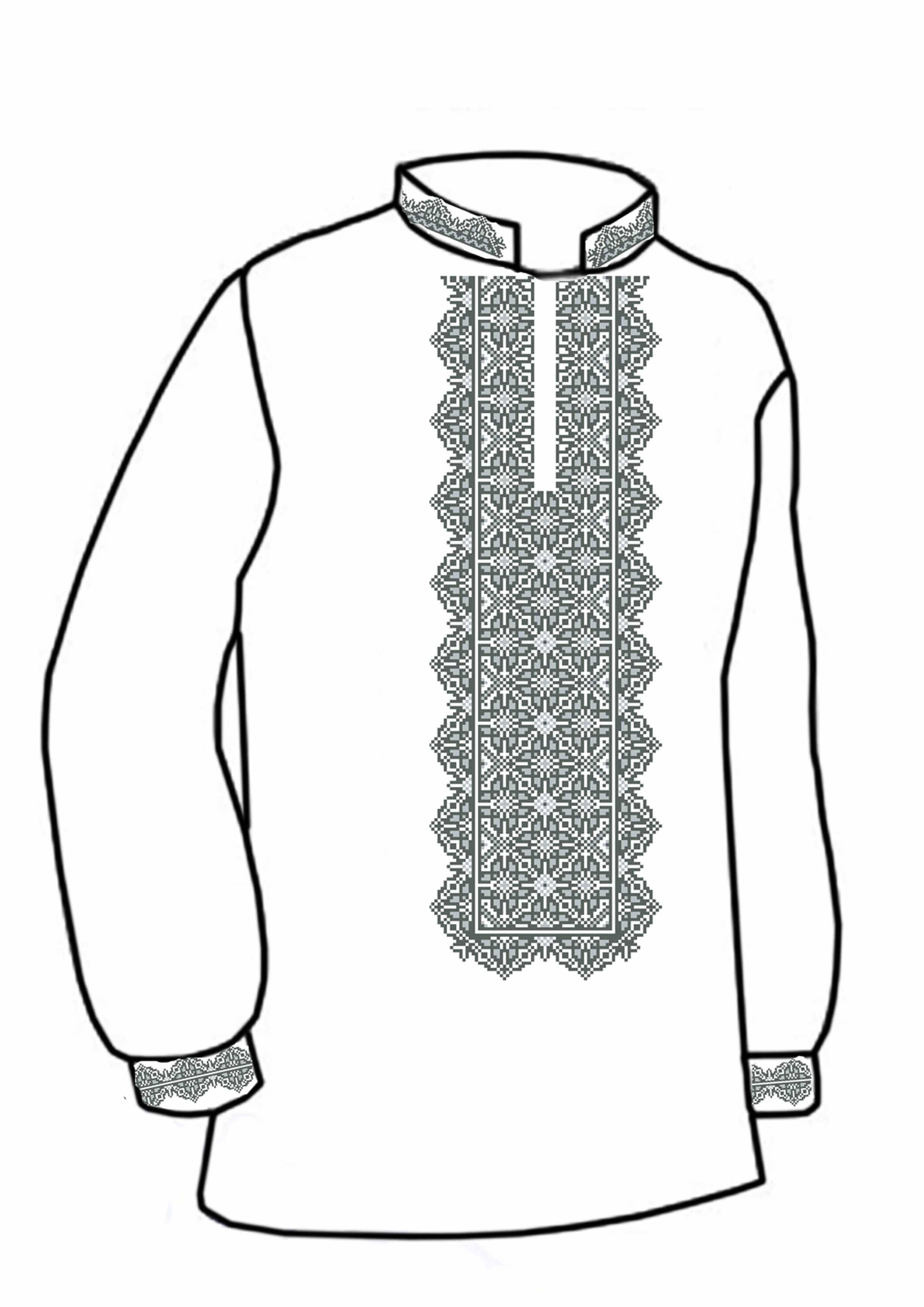 Заготовка для вишивки нитками або бісером сорочка СЧ-23 домоткане полотно Заготовка для вишивки нитками або бісером сорочка СЧ-23 домоткане полотно