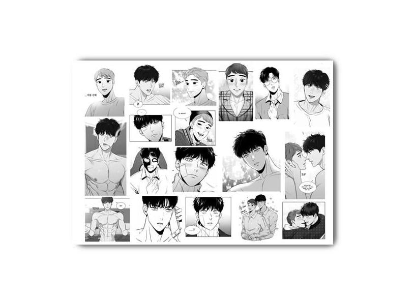 Стикеры наклейки аниме манхва BJ Алекс А4 лист (stik_132)