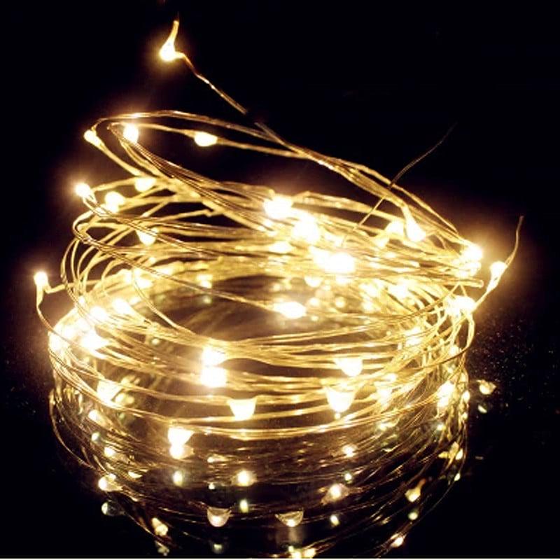 Гирлянда светодиодная 6м на батарейках Ledart Теплый свет