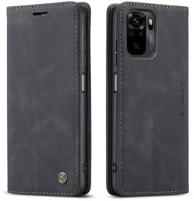 Чехол книжка с магнитом CaseMe на Xiaomi Redmi Note 10 Black (21905-2B)