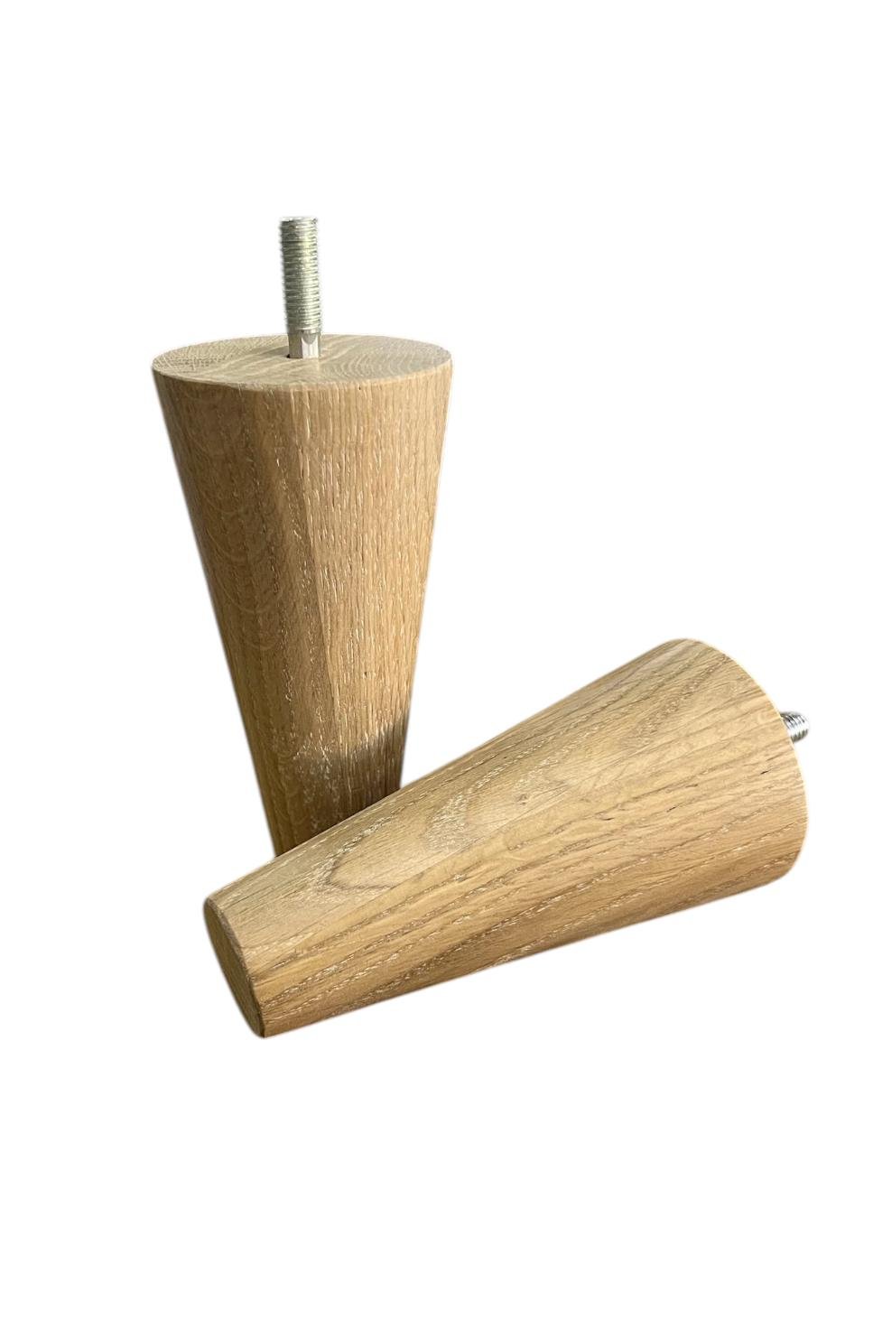 Комплект ножек дубових конусных прямих 12 см шпилька М8/10 и металлическими пластинами для крепления 4 шт. - фото 3 Комплект ножек дубових конусных прямих 12 см шпилька М8/10 и металлическими пластинами для крепления 4 шт. - фото 3