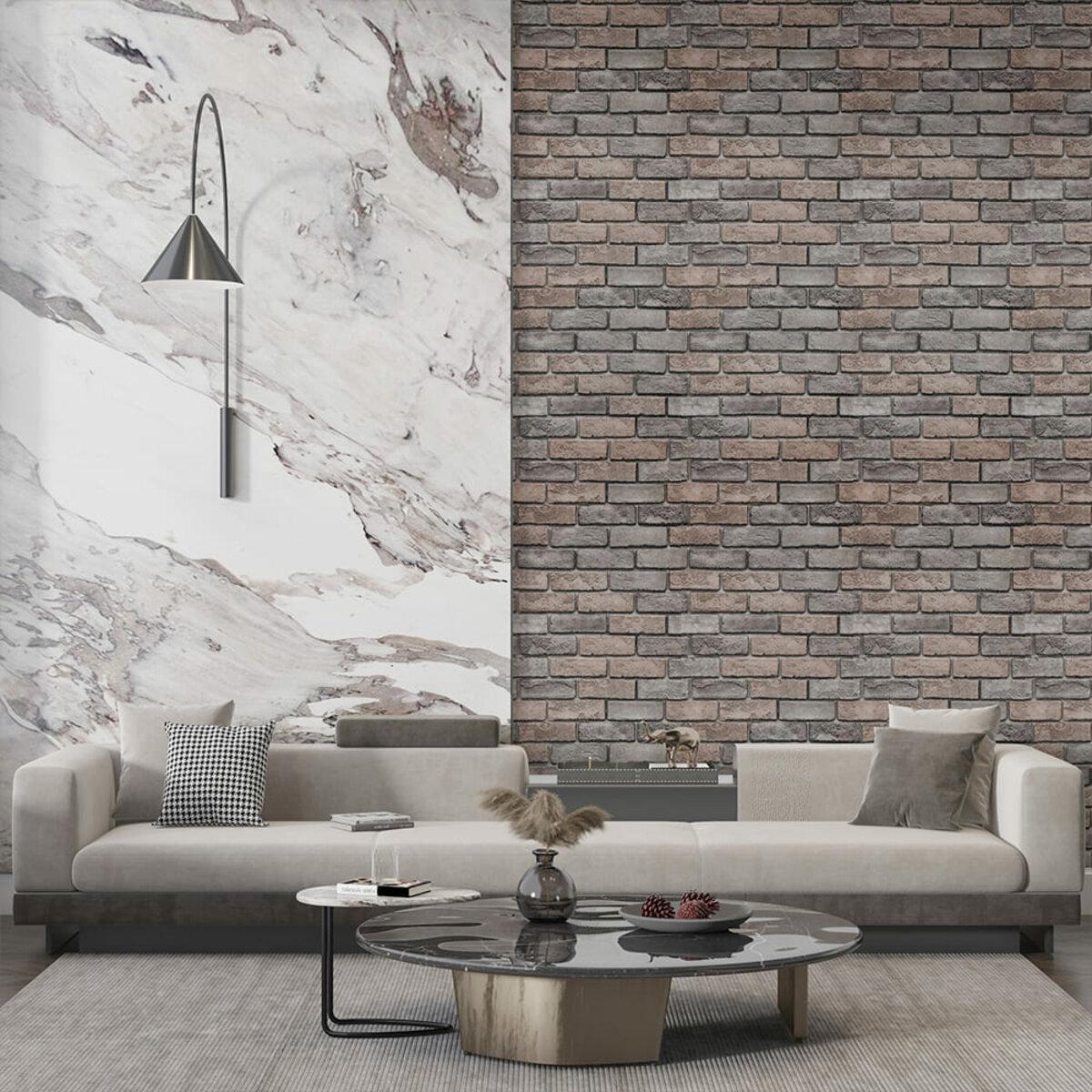 Обои самоклеящиеся катериновлавские кирпичи 2800х500х2 мм Коричневый SW-00001786 - фото 7