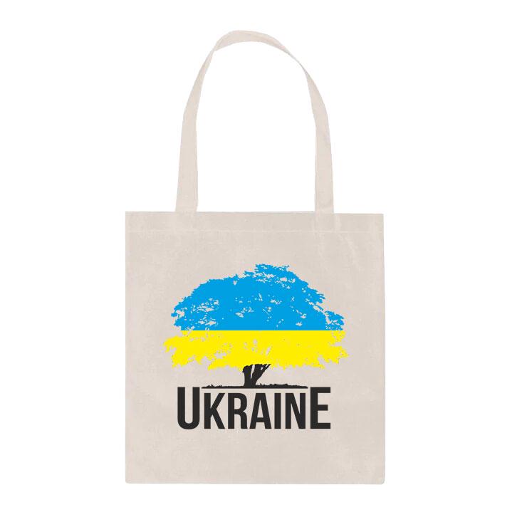 Эко-сумка шопер с принтом Украина мои корни повседневная Белый Эко-сумка шопер с принтом Украина мои корни повседневная Белый