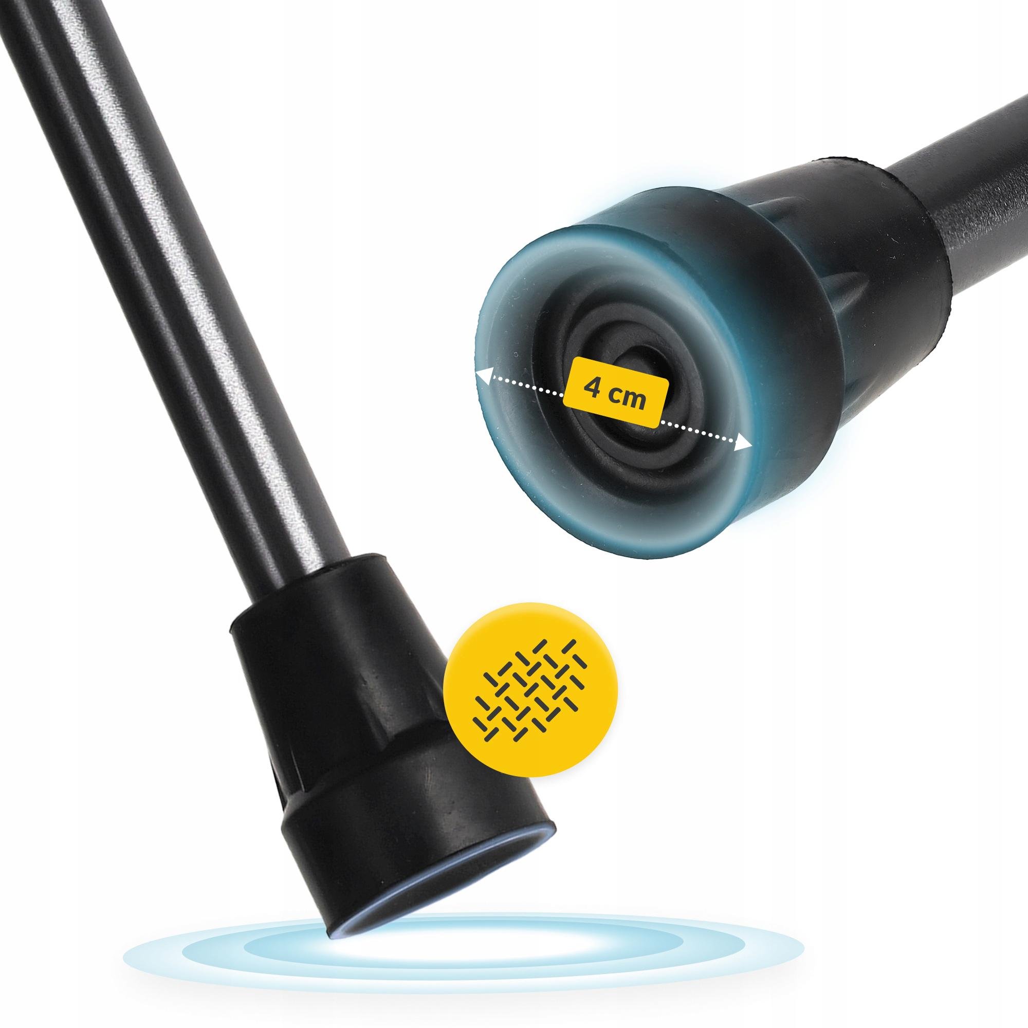 Милиці ортопедичні 4fizjo MED 2 шт. з опорою для ліктя Black (P-5905973403375) - фото 9