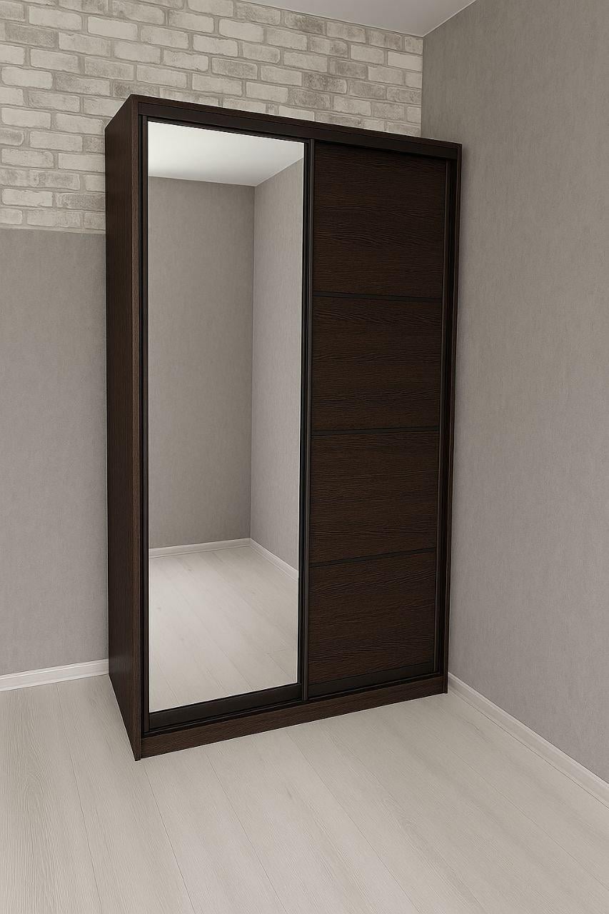 Шкаф купе Мириам комби 4 с зеркалом ДСП 1400x2400x600 мм Венге Магия (20824) Шкаф купе Мириам комби 4 с зеркалом ДСП 1400x2400x600 мм Венге Магия (20824)