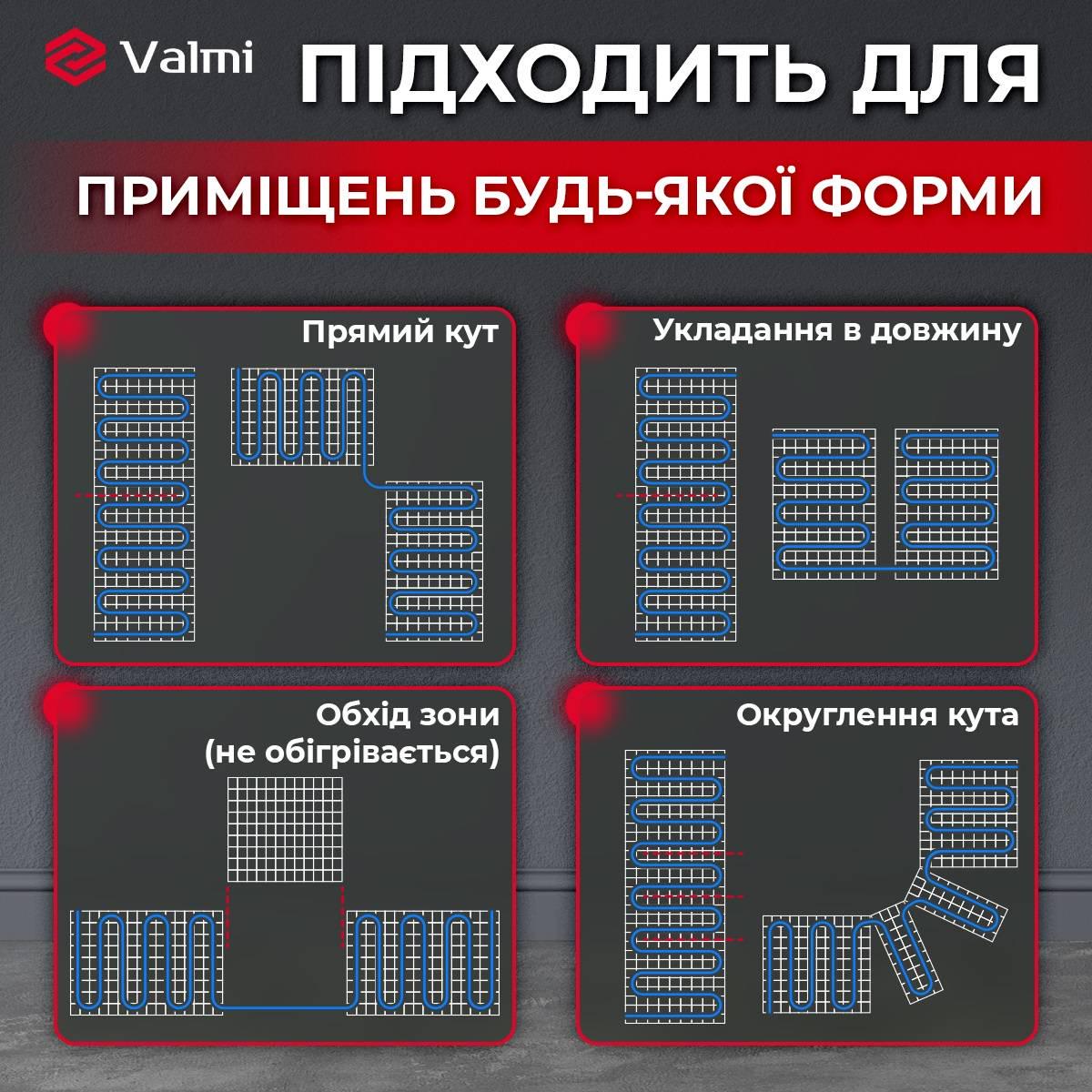 Мат нагревательный Valmi 3,5 м²/700 Вт с механическим терморегулятором RTC70 белым - фото 7