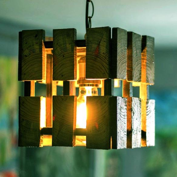 Подвесной светильник из дерева Дорондо Мокко (ЛЮС-004810)